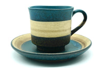 Kissa 1 Yunomi, Cafe Japanese Teacup and saucer, Tokoname ware, EdoMatcha