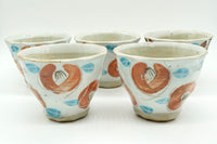 Ai Yunomi, Love Japanese Teacup, Set of 5, EdoMatcha