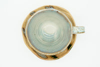 Nishoku Yunomi, Two-Tone Japanese Teacup and saucer, EdoMatcha