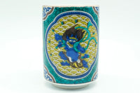 Fūjin and Raijin Yunomi, Japanese Teacup,  Kutani ware, EdoMatcha
