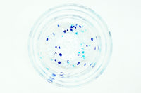 Yuki Chawan, Snow Matcha Bowl, Blue Clear Glass, Tsuruoka ware, Matsugaoka Crystal, EdoMatcha