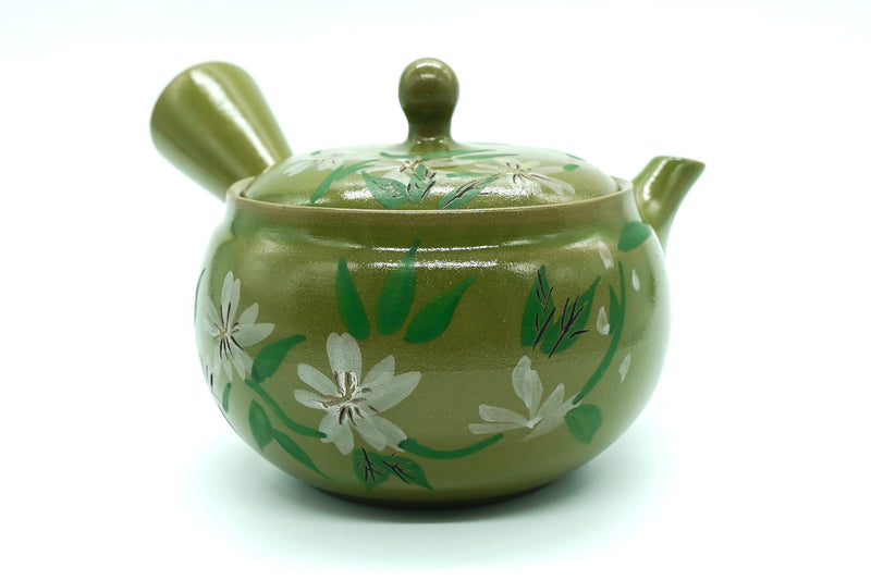 Midori-Zakura Green Cherry Blossom Kyusu Japanese Teapot EdoMatcha