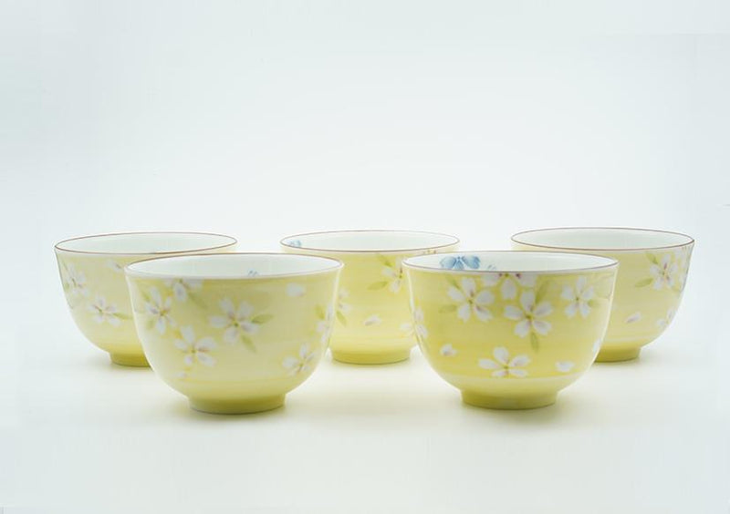 hana yunomi Japanese tea cup set of 5 edomatcha Australia